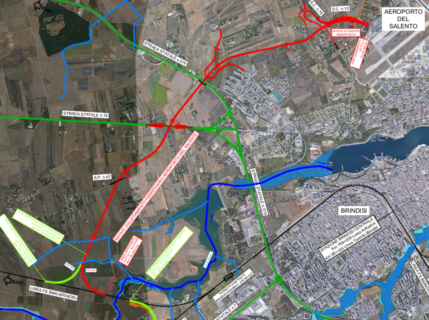 Nuova linea ferroviaria tra l’Aeroporto e la Stazione di Brindisi