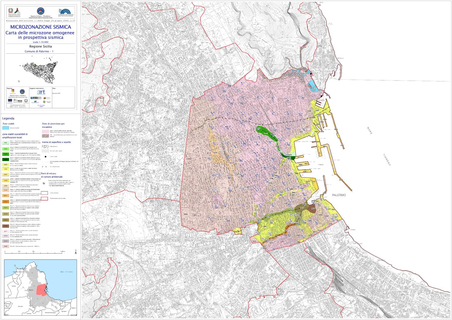 Studio di Microzonazione Sismica (MS1) e Analisi della condizione limite per l’emergenza (CLE) – Regione Sicilia - Lotto B Palermo