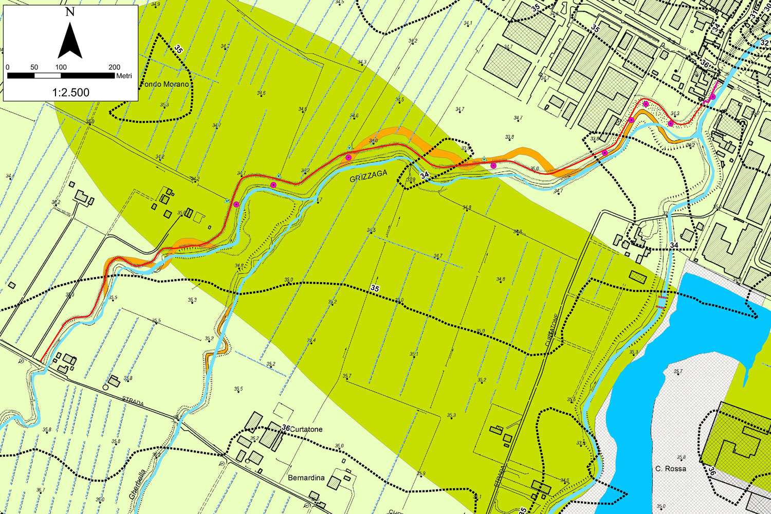 Verifica della stabilità degli argini del torrente Grizzaga, ai fini della messa in sicurezza idraulica della città di Modena